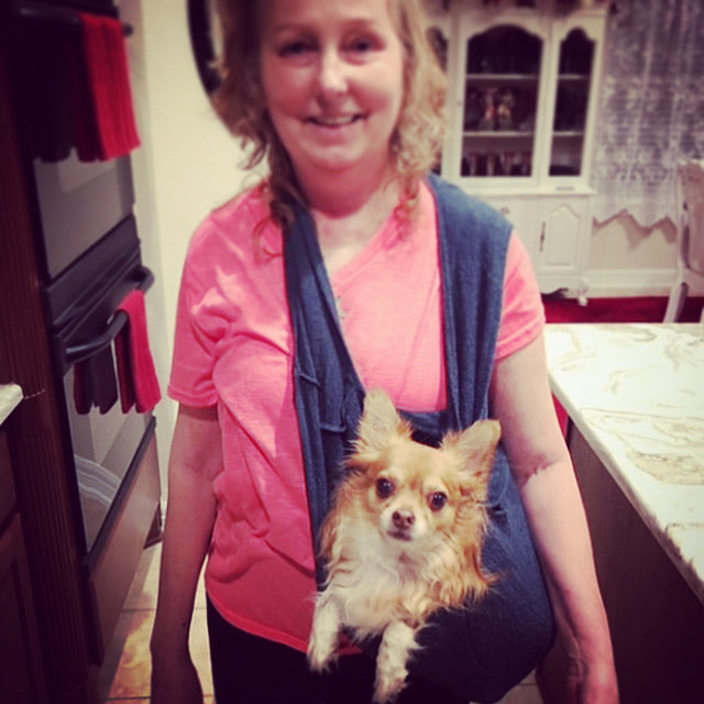 Lefty Sapphire Wool Dog Sling