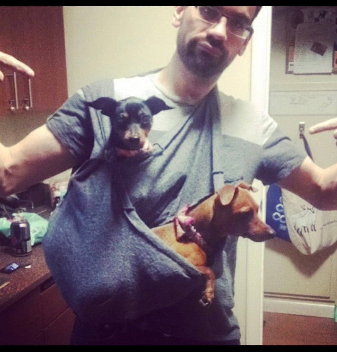 MEN&#39;S DOG MESSENGER PET BAG TOTE DOG CARRIER SLING