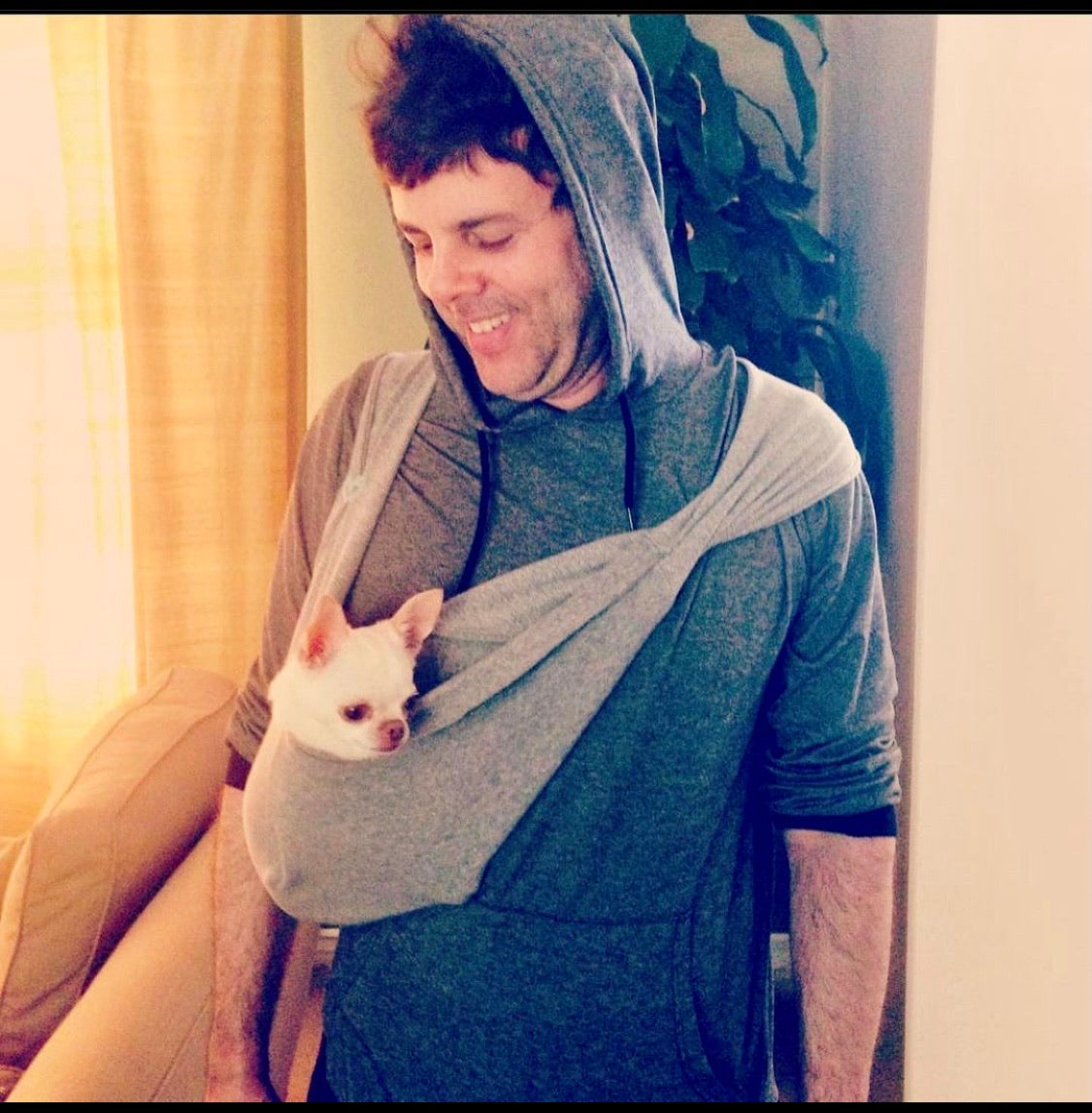 MEN&#39;S DOG MESSENGER PET BAG TOTE DOG CARRIER SLING